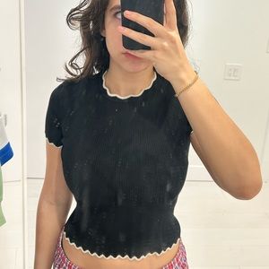 Zara knit black shirt